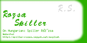 rozsa spiller business card